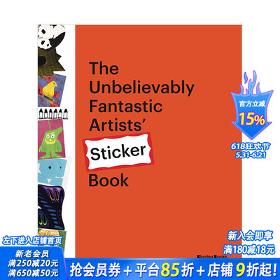 【预售】不可思议艺术家贴纸书 奈良美治 The Unbelievably Fantastic Artists’ Stickers Book英文艺术画册画集 正版进口书