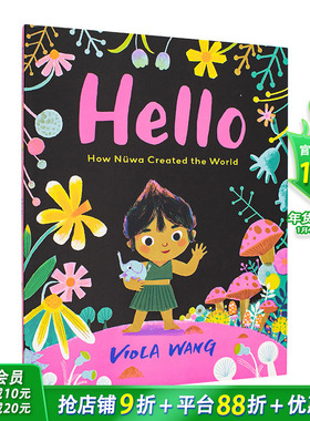 【预售】你好：女娲创世的故事 Hello : How Nüwa Created the World 英文儿童插画故事绘本 进口童书