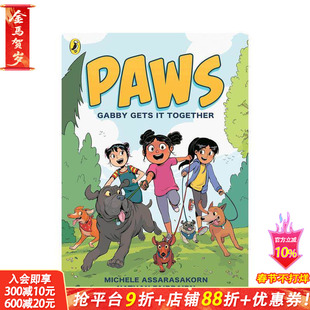 【现货】PAWS 卷1:加比振作起来 Gabby Gets it Together 儿童全彩漫画故事 动物宠物友谊成长 家庭情绪 英文英语拓展进口书