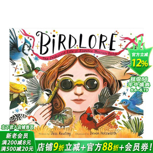 【现货】佛罗伦萨梅里亚姆贝利的斑斓人生 Birdlore 英文儿童插画故事绘本 英语进口童书