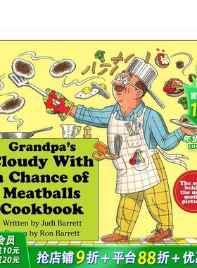 【现货】英文 外公的拿手菜：肉丸烹饪书Grandpa's Cloudy With a Chance of Meatballs Cookbook 英文儿童故事绘本 进口书