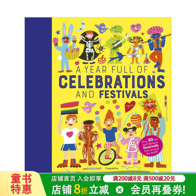 【现货】满载节日和庆典的一年 英文原版趣识绘本 A Year Full of Celebrations and Festivals 节日习俗科普【善优童书】