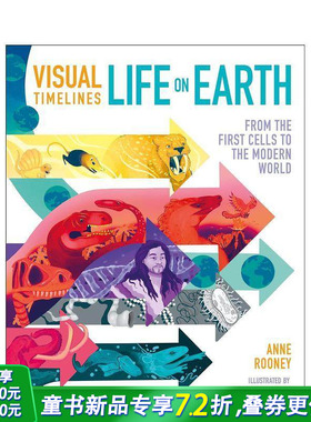 【预售】视觉时间轴：地球上的生命 Visual Timelines: Life on Earth 英文儿童插画科普绘本 进口童书