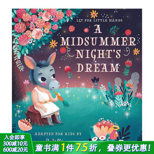 Night 小手翻翻 读物机关书 经典 for Midsummer 仲夏夜之梦 Hands Little 英文儿童插画故事绘本进口书 Dream Lit 预售