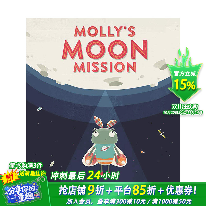 【预售】Mollys Moon Mission，莫利月球任务 英文原版儿童绘本 Templar出版【善优童书】