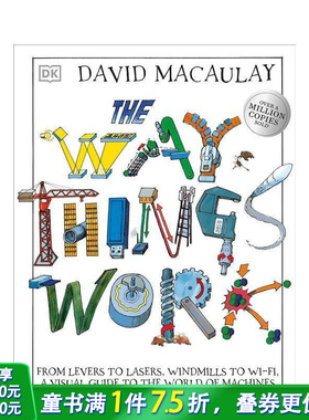 【预售】【大卫·麦考利万物运作原理】从杠杆到激光，从风车到Wi-Fi From Levers to Lasers 英文儿童插画科普绘本 进口童书