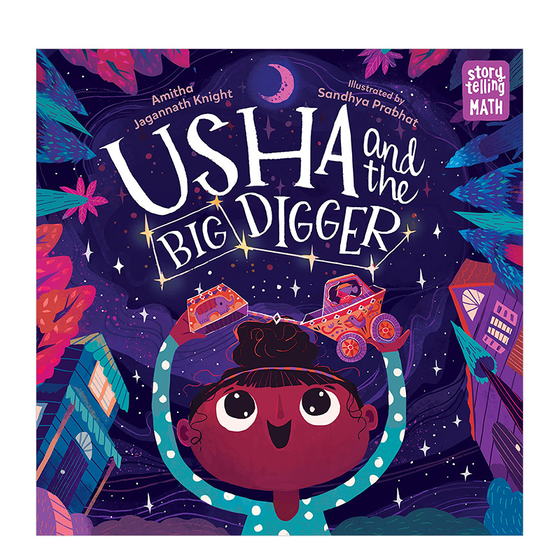 【现货】乌莎和大挖掘机Usha and the Big Digger 4-8岁天文太空知识启蒙趣味故事绘本 英文原版 北斗星星座观星兴趣培养 图书