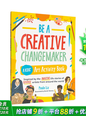 【现货】成为有创造力的变革者：儿童艺术活动手册 Be a Creative Changemaker 原版英文儿童艺术启蒙互动书