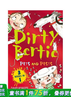【预售】脏男孩波迪：宠物和害虫 3册套装 【Dirty Bertie】Pets and Pests 英文儿童初级章节桥梁故事书 英语阅读拓展