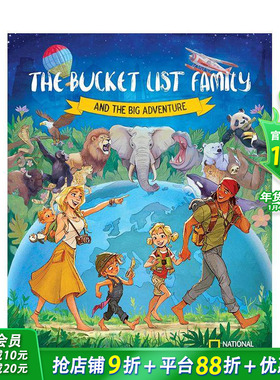 【预售】愿望清单家族：环球大冒险(图书馆装订版) The Bucket List Family 英文儿童插画故事绘本 进口童书温馨家庭故事