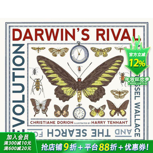 【预售】达尔文的竞争对手 阿尔弗雷德的进化论 Darwin’s Rival 英文儿童插画故事绘本 进口童书