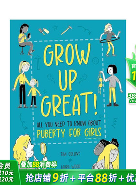 【预售】茁壮成长！：女孩青春期备指南 Grow Up Great!: All You Need to Know About Puberty for Girls英文科普拓展阅读进口书
