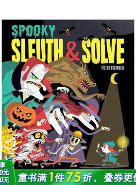 【预售】怪异侦查&解谜Sleuth & Solve: Spooky 8-12岁侦探游戏解密故事少儿互动活动书 英文原版 思维锻炼大脑启发 图书