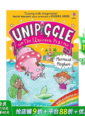 【现货】【du角猪Unipiggle the Unicorn Pig】美人鱼乱斗Mermaid Mayhem 6岁以上少儿彩图章节读物故事书 英文原版【】