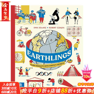 【现货】地球人神秘报告:外星人的地球幽默观察 UFO Earthlings 英文儿童插画绘本 进口童书