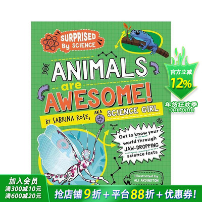 【现货】【科学惊奇录】动物超能图鉴(精装) 【Surprised by Science】Animals are Awesome! 英文儿童插画科普绘本 进口童书