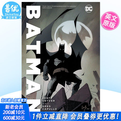 【预售】DC漫画 蝙蝠侠综合卷2-斯科特·斯奈德和格雷格·卡普罗 Batman by Scott Snyder&Greg Capullo Omnibus 英文漫画进口书