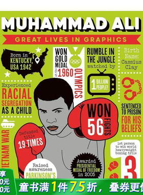 【现货】【图像传记】拳王阿里 【Great Lives in Graphics】Muhammad Ali  名人传记 英文儿童插画故事绘本 进口童书
