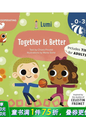 【预售】合作力量大：协作能力培养 Together Is Better: Co-operating 英文儿童插画故事绘本 进口童书