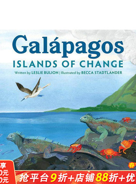 【现货】英文原版 加拉帕戈斯 GalÁpagos 地理生态动物科普 精装艺术插画绘本 6岁+儿童英语进口图书 善优童书