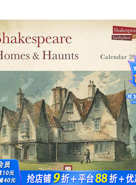 【预售】【日历】莎士比亚故居信托：莎士比亚故居及宫廷 2026年挂历 Shakespeare Birthplace Trust 艺术创意文创周边 正版进口
