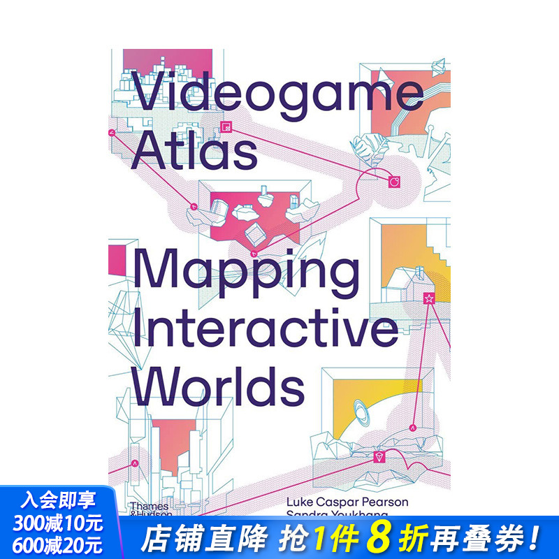 【预售】英文原版 从这里出发！绘制你的电子交互世界Videogame Atlas 数字媒体设计 正版进口图书画册 善优图书