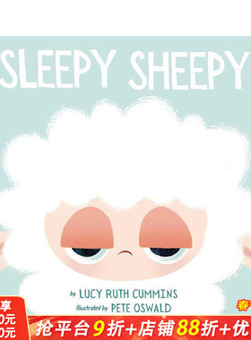 【预售】昏昏欲睡的绵羊 Sleepy Sheepy 儿童艺术插画绘本 英文英语故事科普进口童书