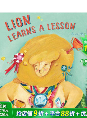 【预售】狮子学到了一课 Lion Learns A Lesson 友谊与团队合作 英文儿童插画故事绘本 进口童书