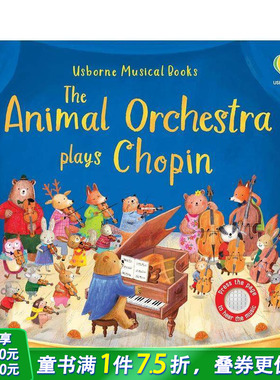 【现货】【有声书】动物乐团演奏肖邦【Sound Books】The Animal Orchestra Plays Chopin 英文儿童趣味互动绘本 英语早教进口书