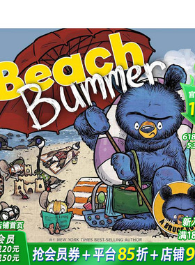 【预售】海滩无赖小布鲁斯书 Beach Bummer Little Bruce Book 英文儿童插画故事绘本 进口童书