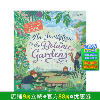【预售】植物园之邀 An Invitation to the Botanic Gardens 英文儿童插画科普故事绘本 进口童书