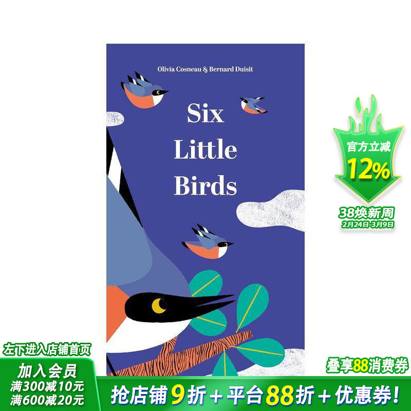 【预售】立体书 Six Little Birds 6只小鸟 Pop-up英文原版儿童图书【善优童书】