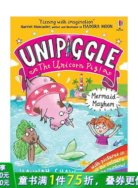 【现货】【du角猪Unipiggle the Unicorn Pig】美人鱼乱斗Mermaid Mayhem 6岁以上少儿彩图章节读物故事书 英文原版【】