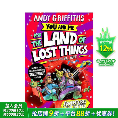 【预售】【无限冒险】1 失物领地 【Adventures Unlimited】 The Land of Lost Things 英文儿童桥梁章节故事书 英语拓展进口书