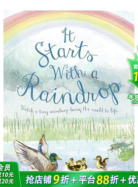 【现货】从一滴雨开始 水循环自然科普绘本 It Starts With A Raindrop 英文儿童插画绘本 进口童书