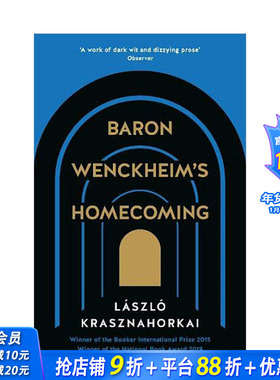 【预售】温克海姆男爵的归来Baron Wenckheim’s Homecoming 克拉斯诺霍尔卡伊作品小说 抑郁现实黑色风格 英文原版 图书