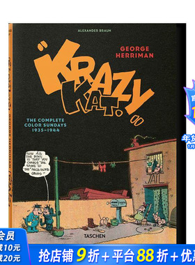 【现货】【TASCHEN】乔治·赫里曼 疯猫 连环漫画艺术1935–1944 George Herriman. Krazy Kat. 原版英文漫画书 正版进口书