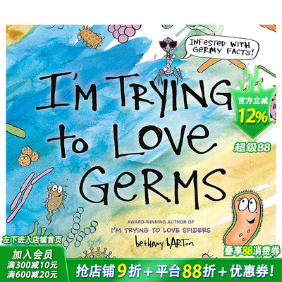 【预售】英文原版 I'm Trying to Love Germs 我试着去爱细菌 精装 英文儿童图画书 进口原版书籍 善优图书