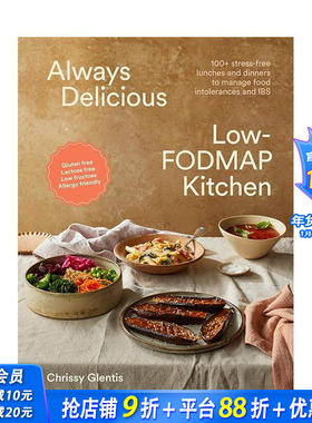 【预售】低FODMAP美味厨房 100+道轻松料理，应对食物敏感与肠易激综合征  原版英文餐饮生活美食 低发漫饮食 正版进口书