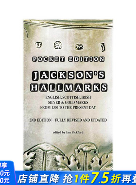 【预售】杰克逊银器标记手册袖珍版（第二版） Pocket Ed. Jackson's Hallmarks (PB) 2nd Ed. 原版英文艺术画册画集 正版进口书