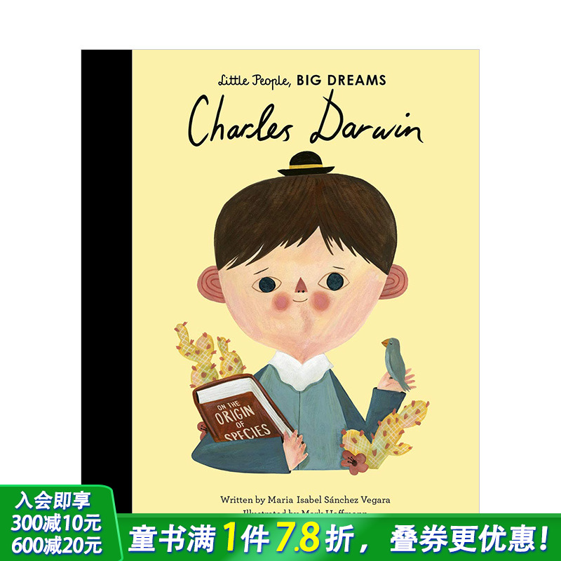 【现货】【小人物，大梦想】查尔斯·达尔文Charles Darwin 英文原版精装 3-6岁科学科技启蒙艺术绘本 人物故事 男孩篇
