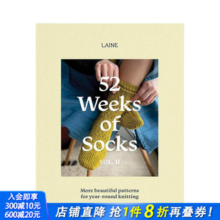 Socks 现货 北欧编织杂志Laine 综合 进口书 英文时尚 Weeks 52周织袜记II Vol. 正版 原版