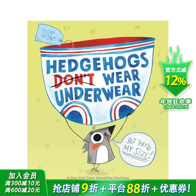 【现货】刺猬不穿内裤 Hedgehogs Don't Wear Underwear 拥抱独特自我 社交情感教育优选读物 英文儿童插画故事绘本 进口童书