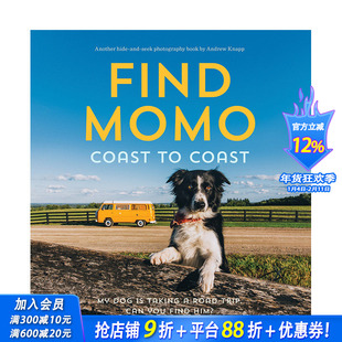 【预售】寻找莫莫：海岸线Find Momo Coast To Coast 网红狗狗摄影集 儿童互动书 英文原版进口图书