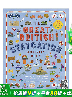 【现货】英国宅家悠闲游戏指南The Great British Staycation Activity Book 6-9岁少儿智玩能力培养互动活动书 英文原版