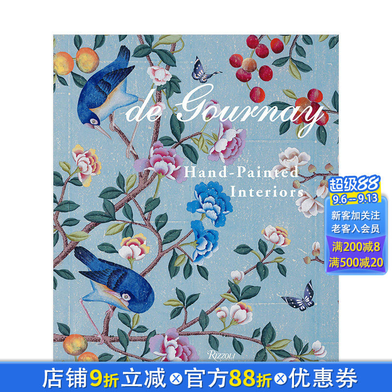 【预售】de Gournay 手绘壁纸品牌帝家丽:墙上艺术 室内装修布置装潢 英文原版室内设计