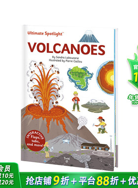 【现货】【翻翻立体书】英文原版 火山 Ultimate Spotlight:Volcanoes自然科普知识百科 精装艺术插画绘本 6岁+儿童英语