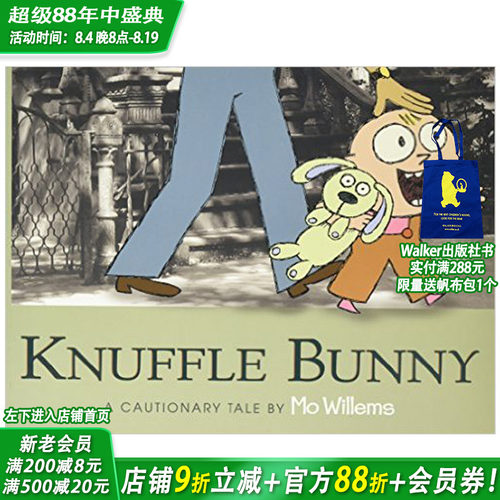 【预售】Knuffle Bunny 古纳什兔子  英文原版儿童绘本适合3-6岁【善优童书】