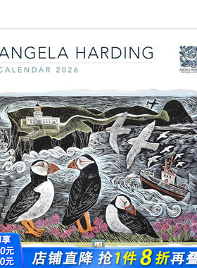 【预售】【日历】Angela Harding版画作品 2026年挂历 Angela Harding Wall Calendar 2026 (Art Calendar) 日历 正版进口书