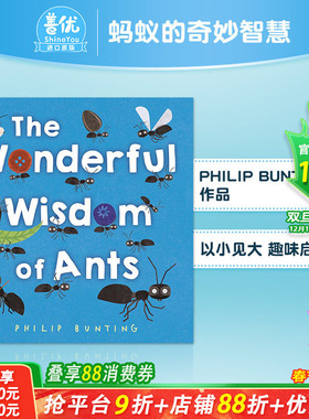 【预售】蚂蚁的奇妙智慧  凯特格林纳威奖入围作者Philip Bunting The Wonderful Wisdom of Ants 英文儿童插画故事绘本进书